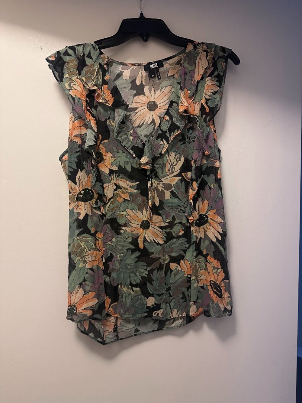 PAIGE Cataleya Floral Silk Top